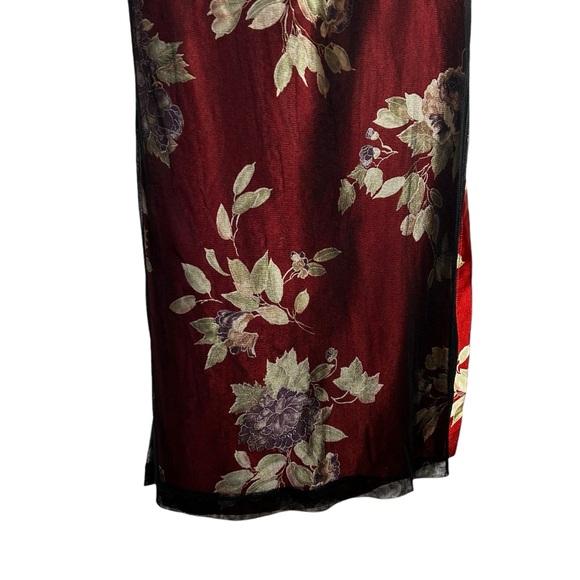 Rampage 90s Y2k Floral Print Sheer Overlay Maxi Dress Whimsigoth - Picture 7 of 9